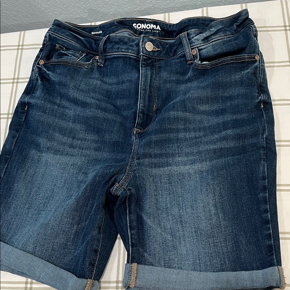 Sonoma Dark Indigo Denim Bermuda Shorts